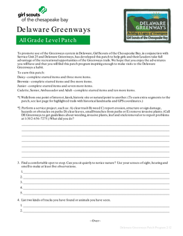 Delaware Greenways Patch Program 2/12