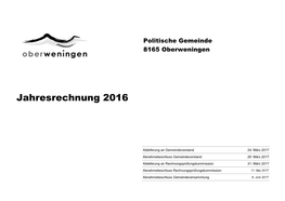 Jahresrechnung 2016