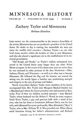 Zachary Taylor and Minnesota