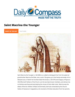 Saint Macrina the Younger