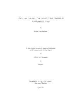 Long-Term Variability of the Sun in the Context of Solar-Analog Stars