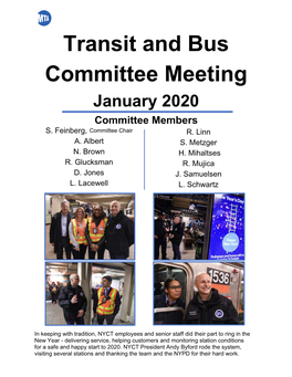 Transit and Bus Committee Meeting January 2020 Committee Members S