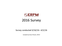 ERPM Member Survey 2016