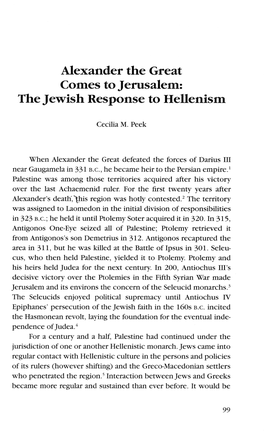 Thejewish Response to Hellenism