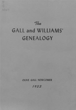 The Gall and Williams' Genealogy