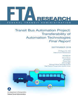 Transit Bus Automation Project: Transferability of Automation Technologies Final Report