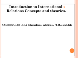 International Relations Theories