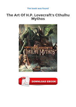 The Art of H.P. Lovecraft's Cthulhu Mythos Free Download Ebooks