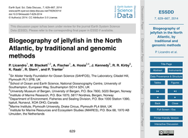 Biogeography of Jellyfish in the North Atlantic, by Traditional and Genomic Methods
