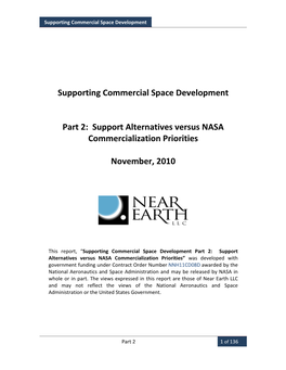 Supporting Commercial Space Development Part 2