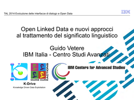 Open Linked Data E Nuovi Approcci Al Trattamento Del Significato Linguistico