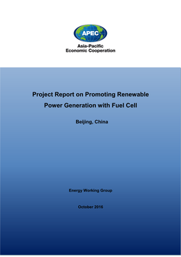 Project Report on Promoting Renewable Power Generation with Fuel Cell