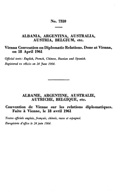No. 7310 ALBANIA, ARGENTINA, AUSTRALIA, AUSTRIA, BELGIUM