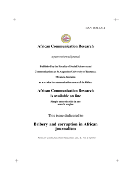 Bribery and Corruption in African Journalism.Pdf