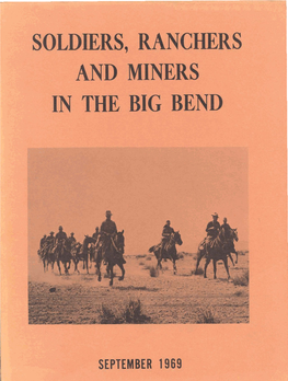 Soldiers, Ranchers and Miners in the Big Bend