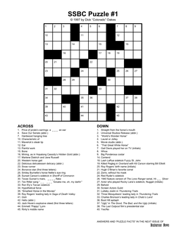 SSBC Puzzle #1 © 1997 by Dick “Colorado” Oakes