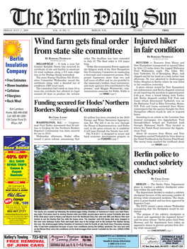 Wind Farm Gets Final Order from State Site Committee