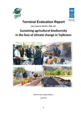 Terminal Evaluation Report Sustaining Agricultural Biodiversity