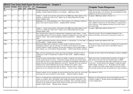 Comment Chapter Team Response Id Page Line Page Line 254 3 0 0 Establish Approximate Correspondence in the Sections of Chapter 2 and Visa Versa