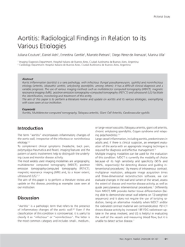 Aortitis: Radiological Findings in Relation to Its Various Etiologies