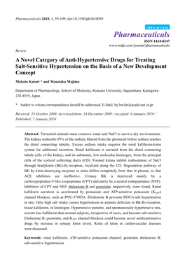 Pharmaceuticals 2010, 3, 59-109; Doi:10.3390/Ph3010059