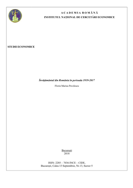 Învățământul Din România În Perioada 1919-2017