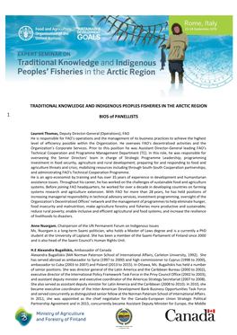 Traditional Knowledge and Indigenous Peoples Fisheries in the Arctic Region