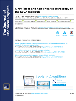 X-Ray Linear and Non-Linear Spectroscopy of the ESCA Molecule