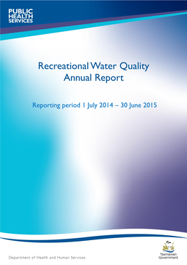 Recreational Water Quality Annual Report
