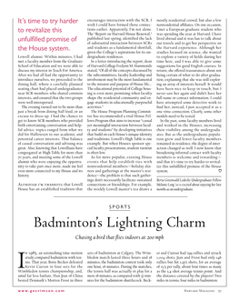 Badminton's Lightning Charm