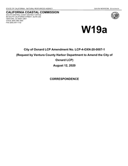 CALIFORNIA COASTAL COMMISSION City of Oxnard LCP