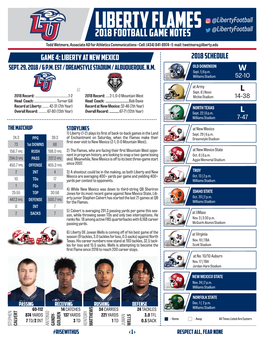 2018 Football Notes