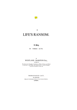 A Life's Ransom