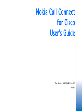 Nokia Call Connect for Cisco User's Guide