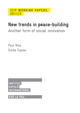 New Trends in Peace-Building Another Form of Social Innovation