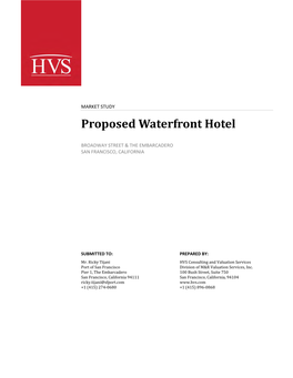 Market Study for Proposed Waterfront Hotel