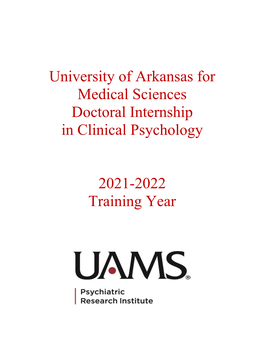 University of Arkansas for Medical Sciences Doctoral Internship in Clinical Psychology