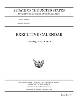 Executive Calendar