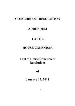 Concurrent Resolution Addendum to the House