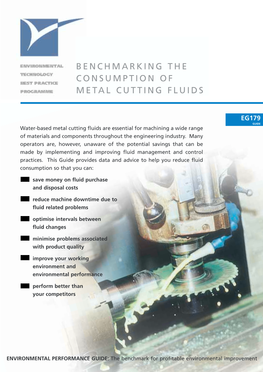 Benchmarking the Consumption of Metal Cutting Fluids