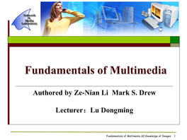 Fundamentals of Multimedia