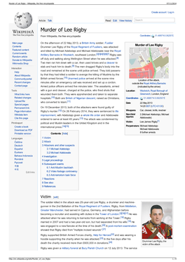 Murder of Lee Rigby - Wikipedia, the Free Encyclopedia 07/11/2014