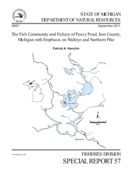 The Fish Community and Fishery of Peavy Pond, Iron County, Michigan with Emphasis on Walleye and Northern Pike