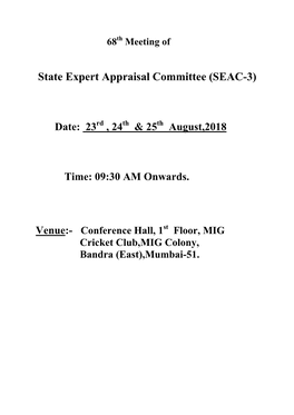 State Expert Appraisal Committee (SEAC-3)