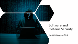 Software and Systems Security