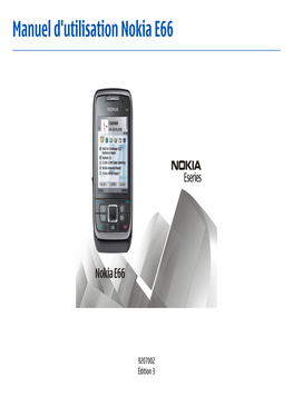 Manuel D'utilisation Nokia E66