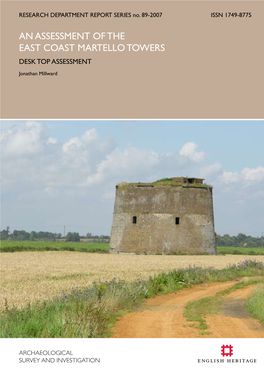 An Assessment of the East Coast Martello Towers Desk Top Assessment