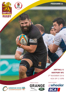 Ampthill V. Hartpury Rfc 2Nd November 2019