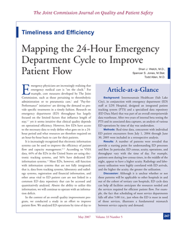 Mapping the 24-Hour Emergency Department Cycle to Improve Shari J