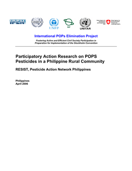 Participatory Action Research on POPS Pesticides in a Philippine Rural Community